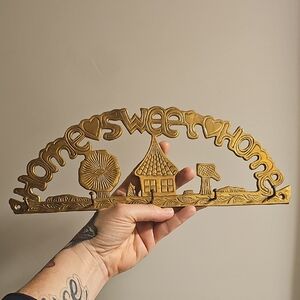 Brass Home Sweet Home Key Rack